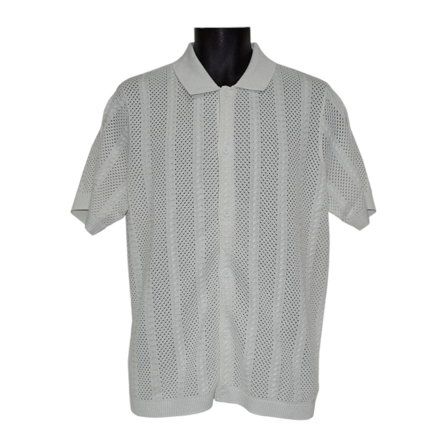 CIGAR COUTURE: SS Button Down Knit KS-1552